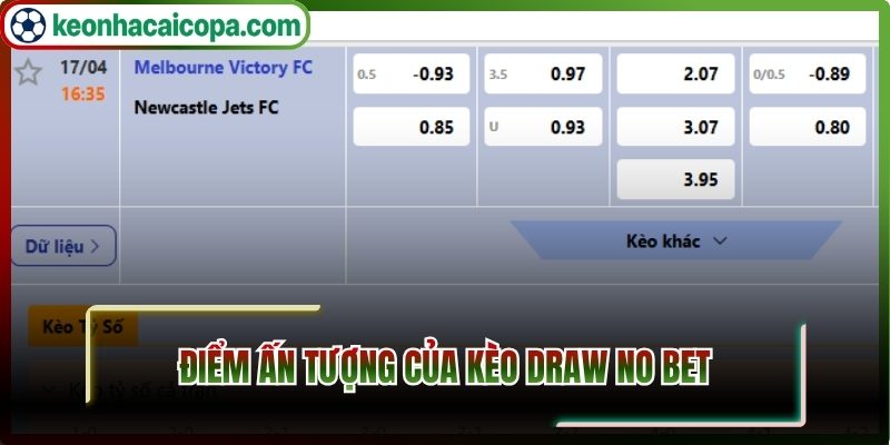 Điểm ấn tượng của kèo Draw No Bet