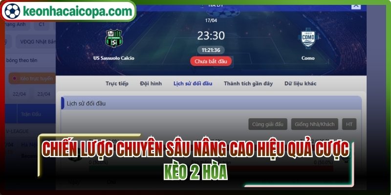 Chiến lược chuyên sâu nâng cao hiệu quả cượckèo 2 hòa
