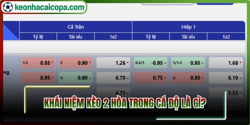 Khái niệm kèo 2 hòa trong cá độ là gì?