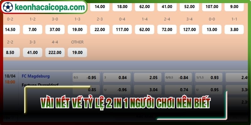Vài nét về tỷ lệ 2 in 1 người chơi nên biết